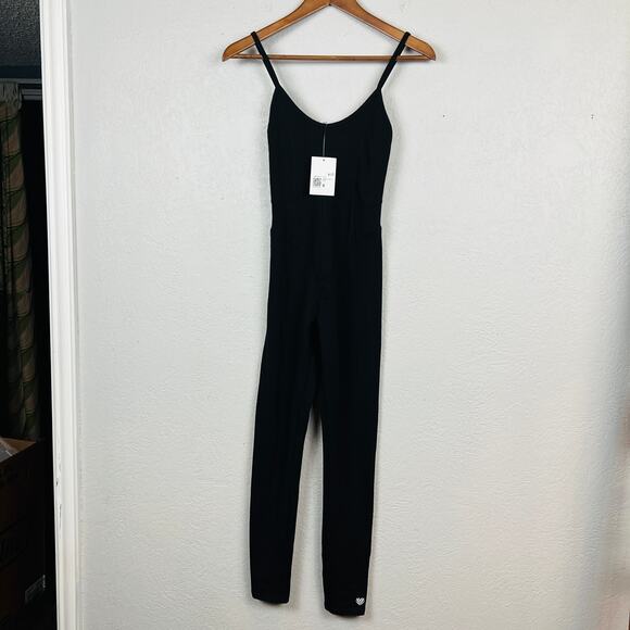 NEW! F21 Strappy Knit Jumpsuit Black - S - Picture 3 of 6
